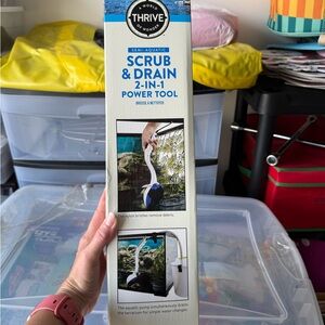 Thrive Blue and White Scrub & Drain Power Tool